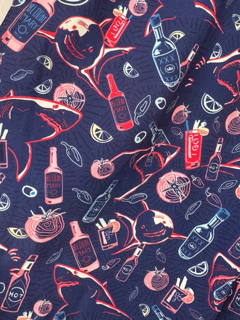 Peter Millar Men’s Seaside Recipe for Disaster Bloody Mary Lined Swim Trunks